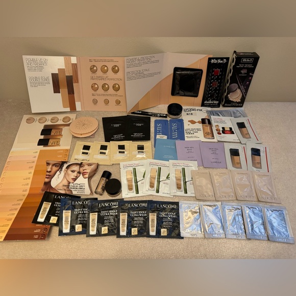 Foundation Primer Samples 65 pcs NARS M.A.C.Lancome Shu Uemura Shiseido Clarins - Picture 2 of 2